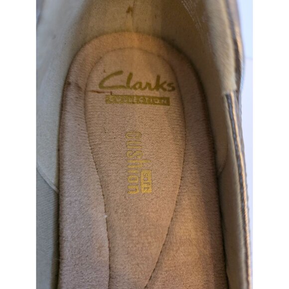 Clarks Collection Womens Gold Metallic Ballet Flats Size 8M - Picture 4 of 7